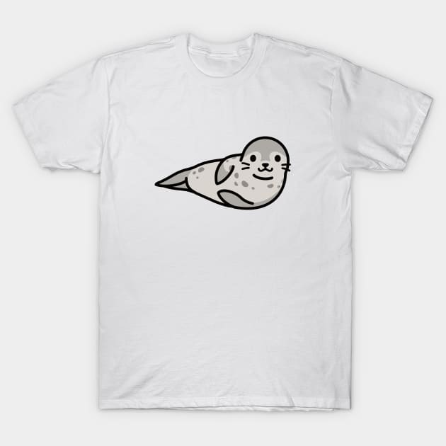 Grey Seal T-Shirt by littlemandyart